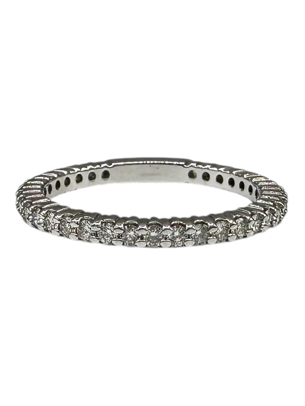 0.50ctw Natural Diamond Eternity Ring 14K White Gold Size 7
